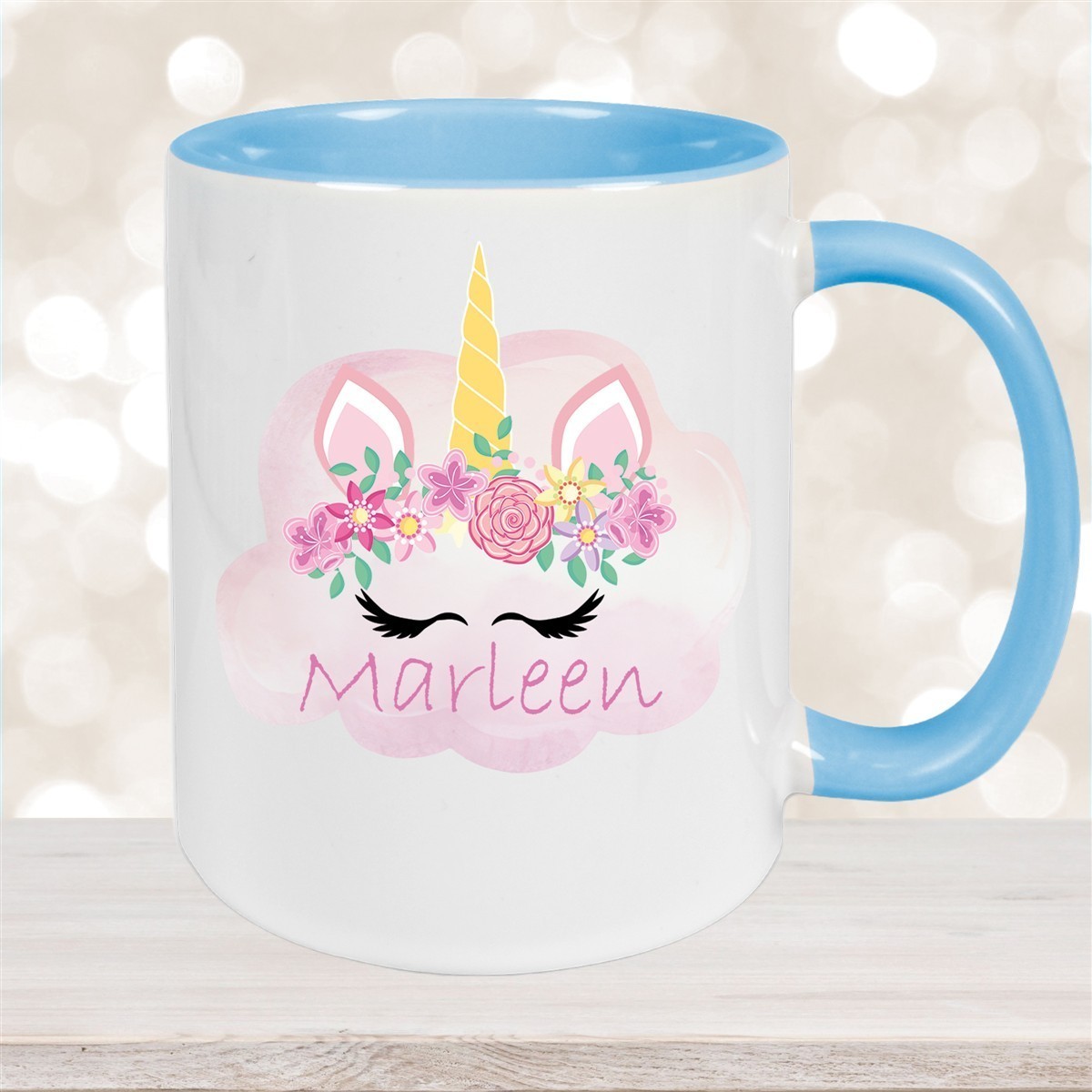 Tasse Einhorn #5 Wunschname Keramik Kinderbecher personalisiert versch. Farben