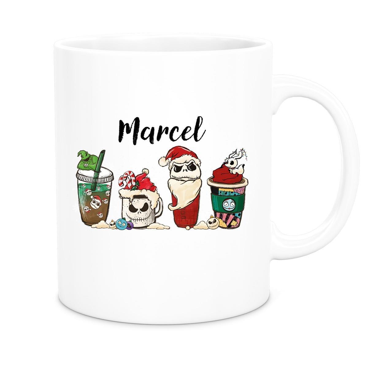 Tasse Wunschname Weihnachten Nightmare before Christmas 9 Keramik Becher versch. Farben