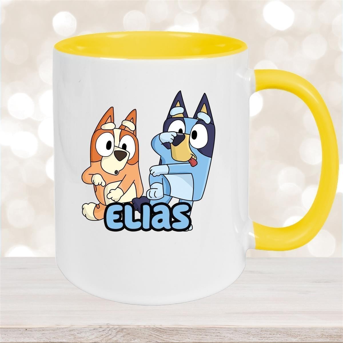Tasse Bluey #3 Wunschname Keramik Kinderbecher personalisiert versch. Farben