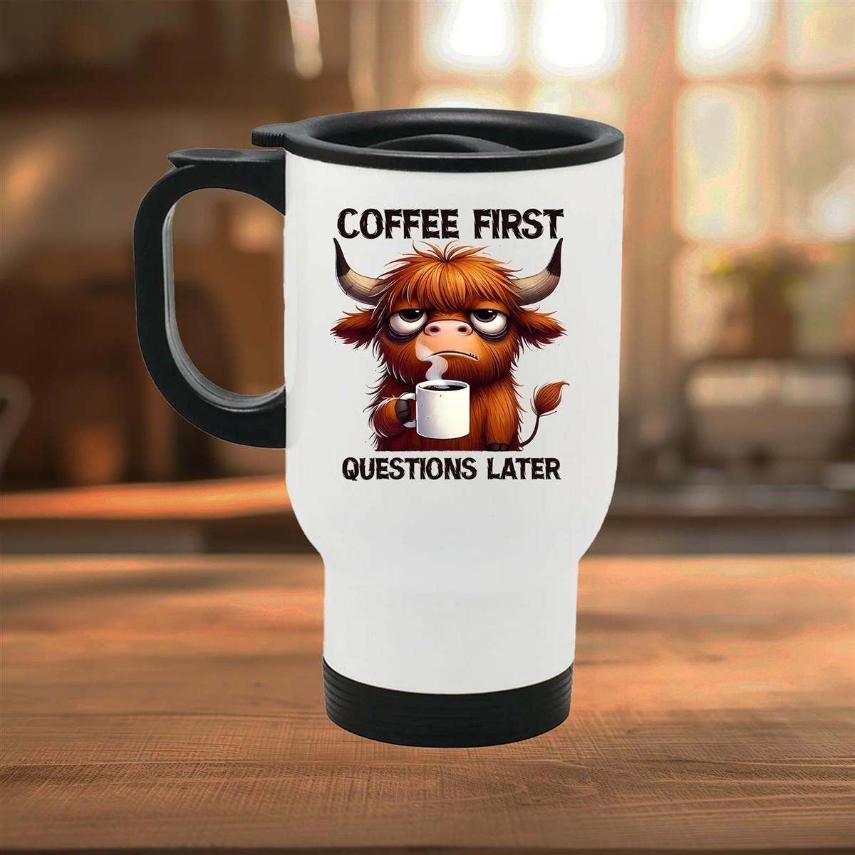 Edelstahl-Thermobecher mit Deckel Coffee-First 1 weiß