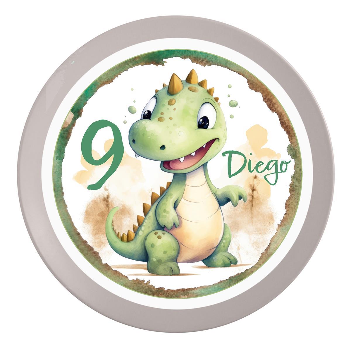 Tortenaufleger Geburtstag Dino 1 Name & Zahl (20cm)