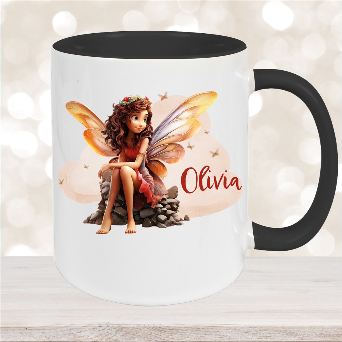 Tasse Fee #2 Wunschname Keramik Kinderbecher personalisiert versch. Farben