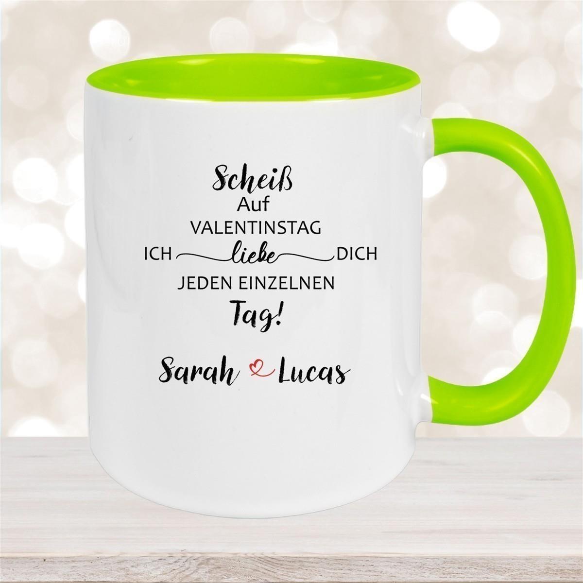 Tasse Spruch Valentinstag 23 Personalisiert Keramik versch. Farben