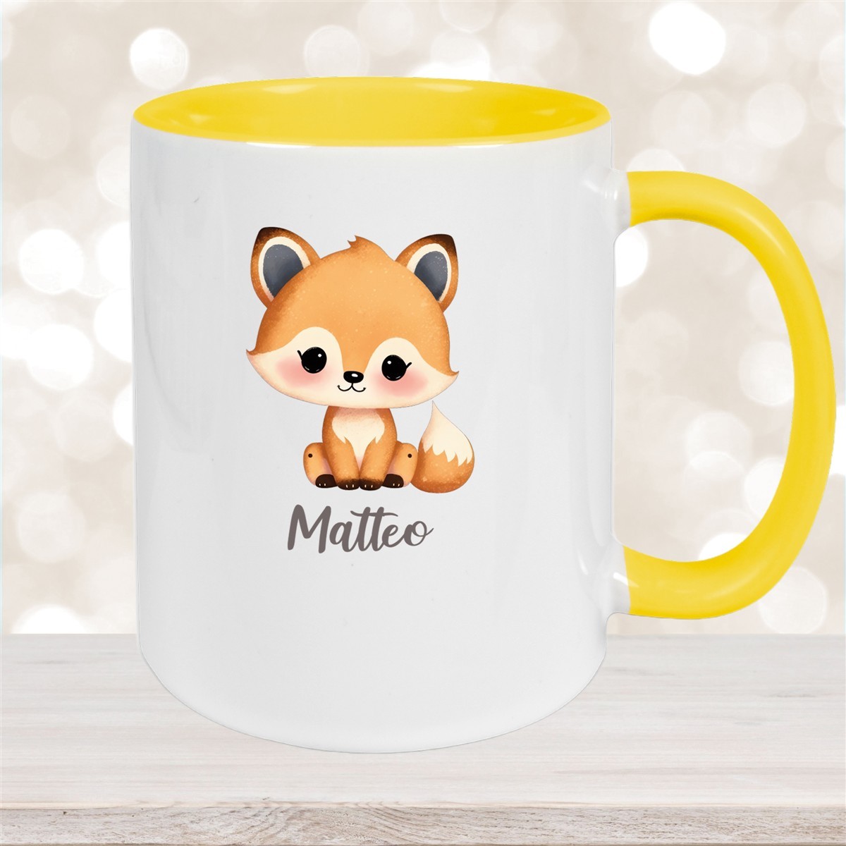 Tasse Wunschname Fuchs #1 Keramik Kinderbecher