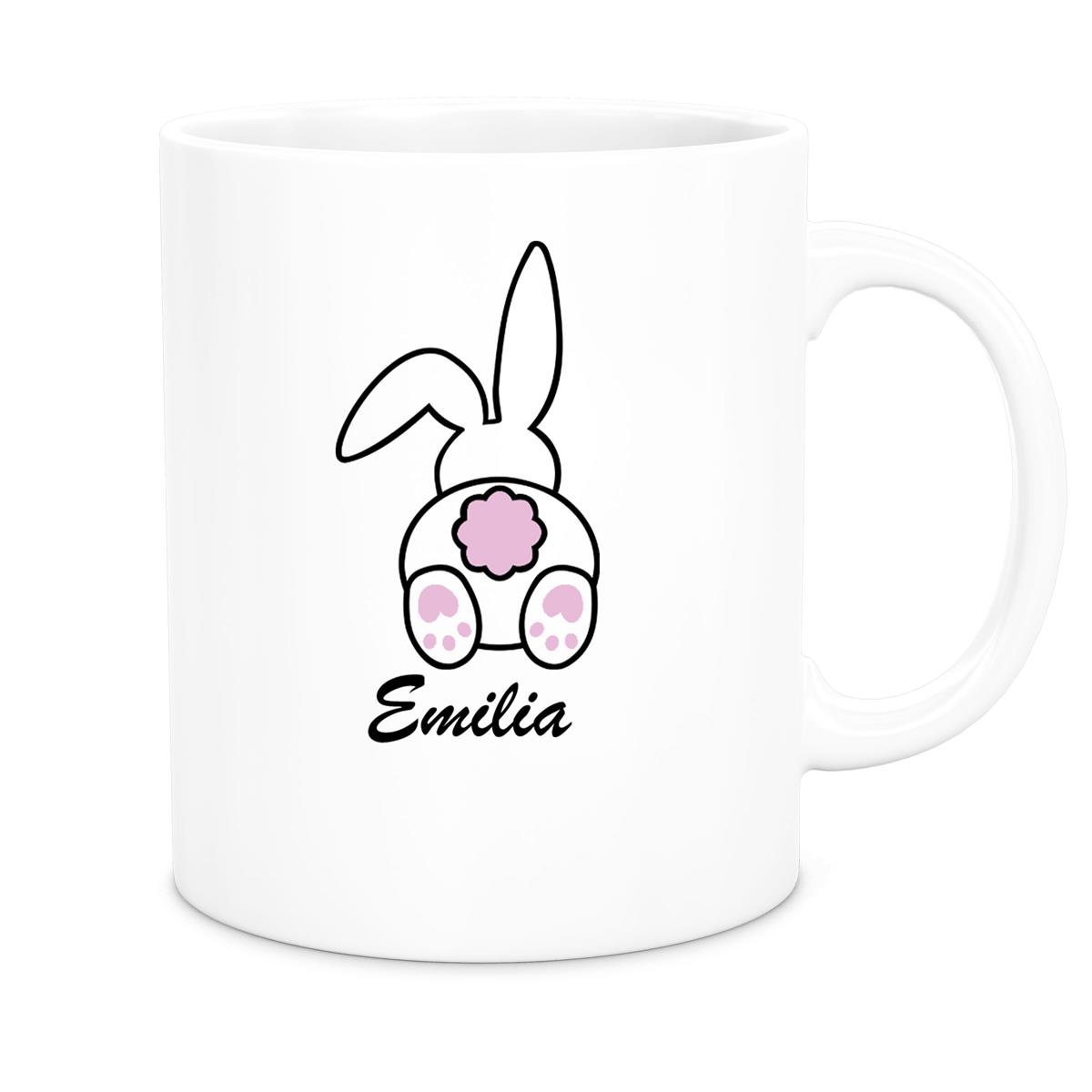 Tasse Ostern - Hase 3 Wunschnamen Keramik personalisiert versch. Farben