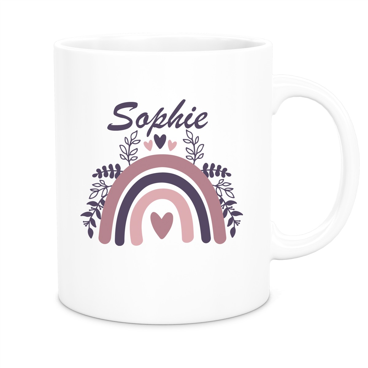 Tasse Regenbogen 8 Wunschname Keramik Kinderbecher versch. Farben