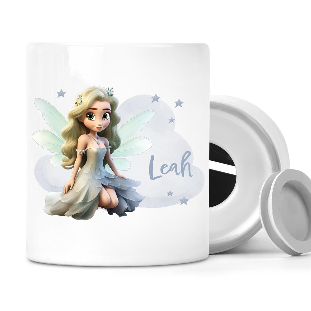 Spardose mit Wunschname Fee 4 personalisiert