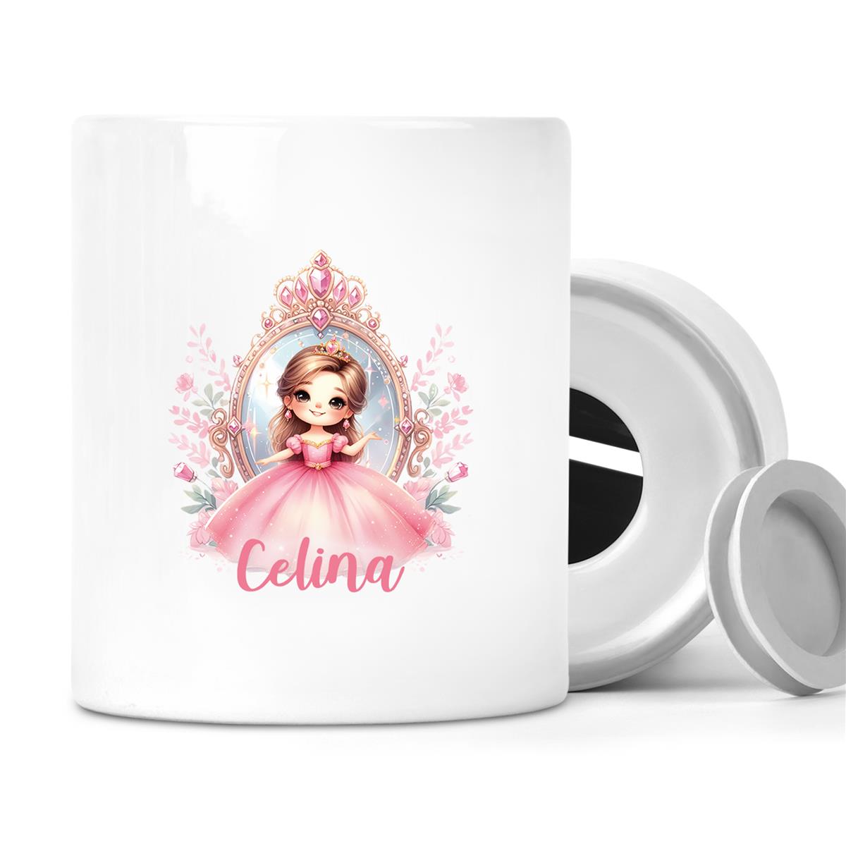 Spardose mit Wunschname Prinzessin #2 personalisiert