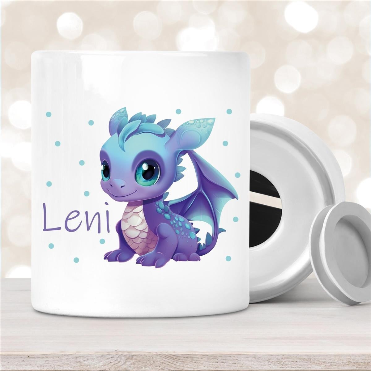 Spardose mit Wunschname Drache #1 personalisiert Spardose mit Wunschname Drache #1 personalisiert