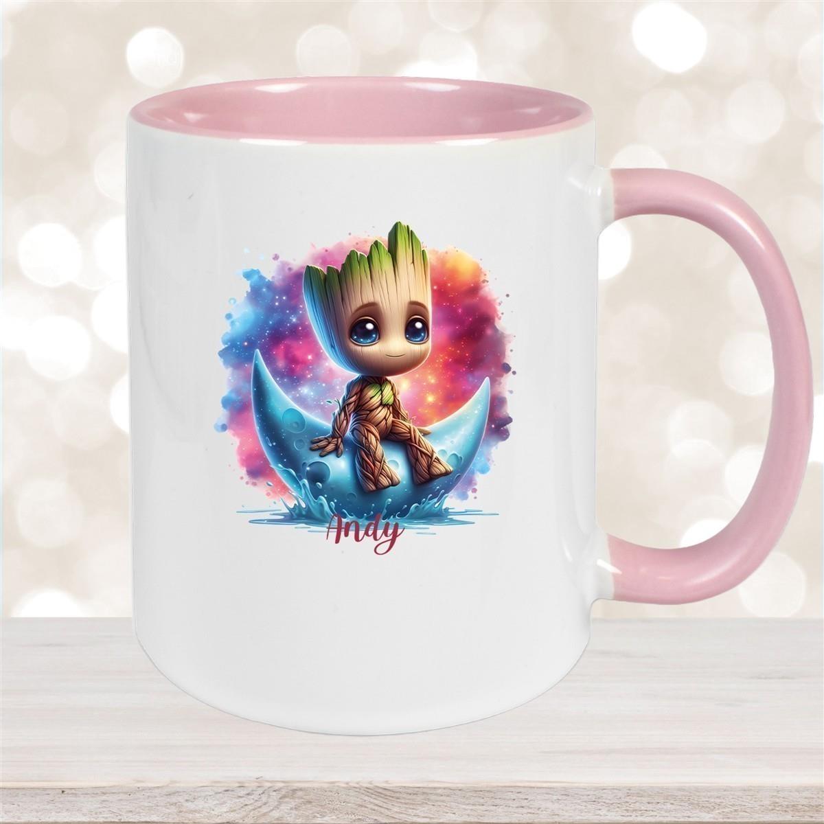 Tasse Wunschname Baby-Groot 7 Keramik Kinderbecher personalisiert versch. Farben
